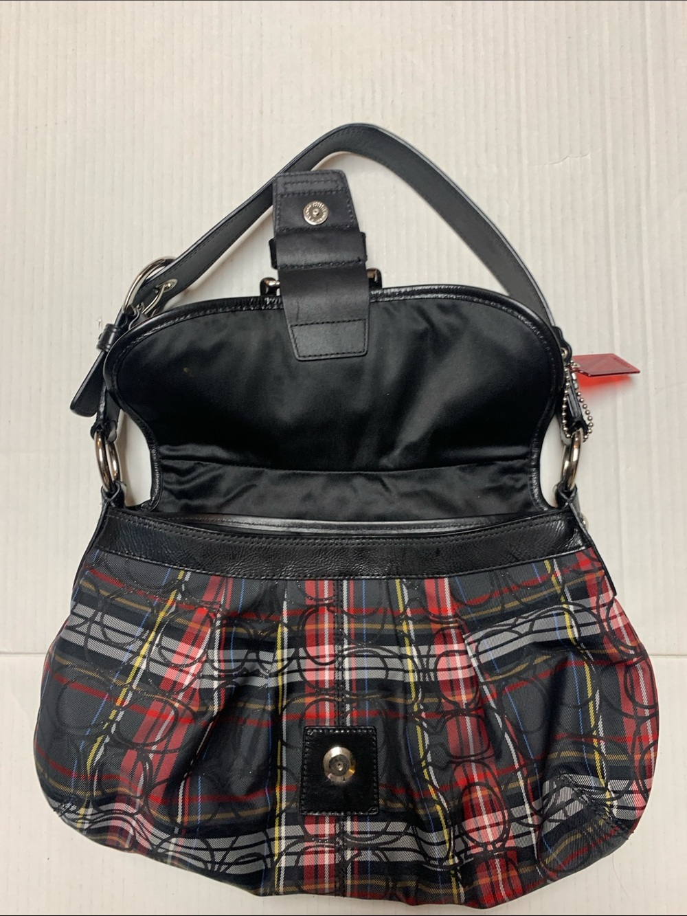 Coach Vintage Y2K Soho Flap Shoulder Bag Tartan Plaid F15485 - Picture 9 of 13